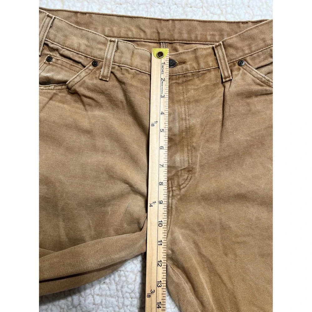 Dickies Relaxed Fit Carpenter Pants Brown Duck Canvas Workwear 34x30